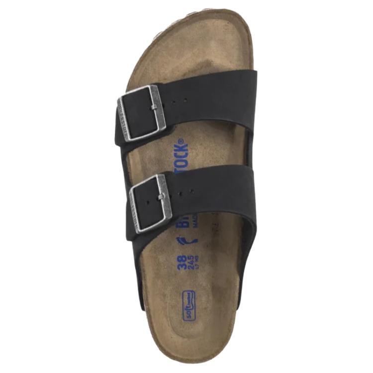 Birkenstock Arizona Soft Footbed Nubuck Leather 'Black' Men's 1019035