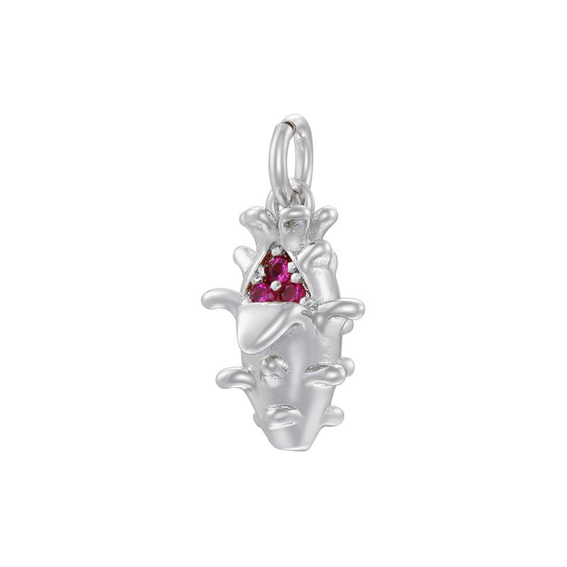 Kreativer Kupfer Diamant Kirsche Erdbeere Ananas Anhänger Niedlicher Süßer Fruchtanhänger Vd1742-1752