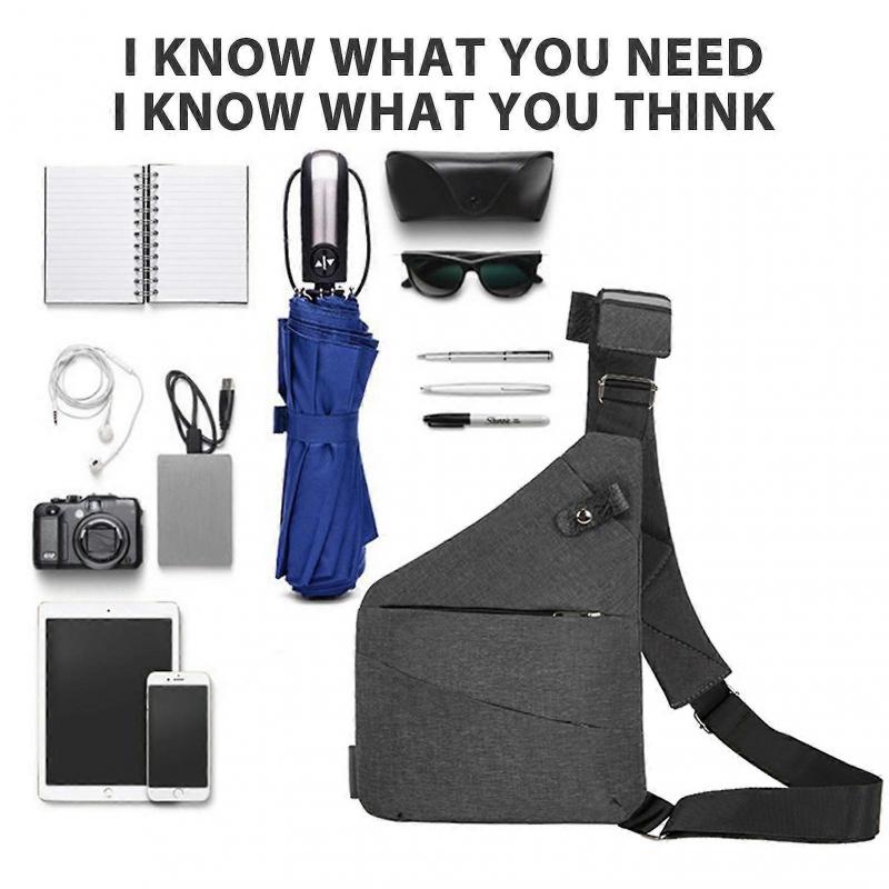 Bolsas Flexíveis Pessoais com Alça de Ombro Ajustável Anti-roubo para Peito para Uso ao Ar Livre