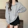 Lo Collar Long Lower Clothes Missing Half Zipper Pocket Sweater Women's Thin Loose Large Version Coat
