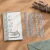 Set de 4 Matrițe Tăietoare, Forme de Flori, Plante și Liane, Matrițe de Tăiere Ascuțite din Oțel Carbon, pentru Scrapbooking și Crearea de Carduri
