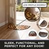 Flower Mat, Semi Circular Printed Mat, Entrance Door Mat, Bathroom Door Mat, Absorbent And Dirt Resistant Mat