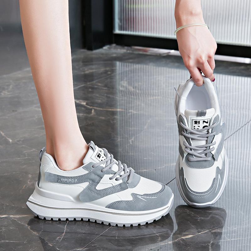 Mesh Forrest Gump running shoes breathable ultra-light women's shoes 2025 summer new platform sports casual shoes dad shoes