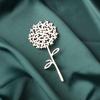 Elegant Metal Dandelion Brooch Hollow Pin for Women Fashion Floral Lapel Accessory for Gift or Celebration