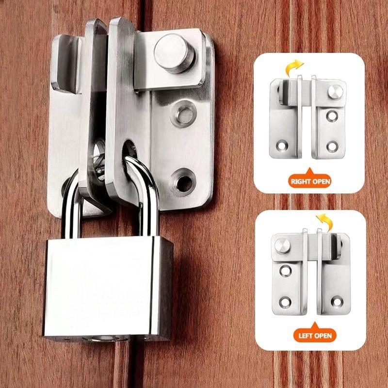 Stainless Steel Safety Hasp Door Lock For Bedroom Bathroom Door Windows Safety Door Locks Latch