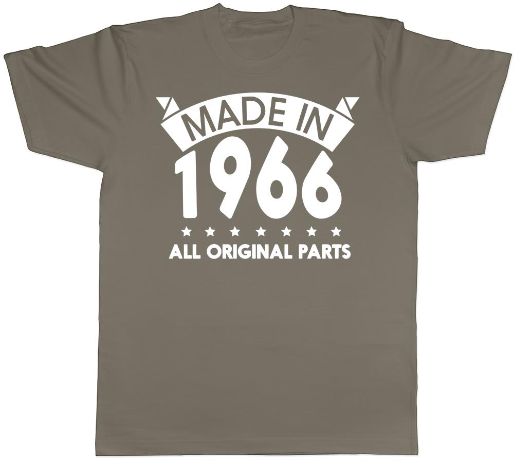 Made in 1966 All Original Parts Birthday Mens Short Sleeve TShirt