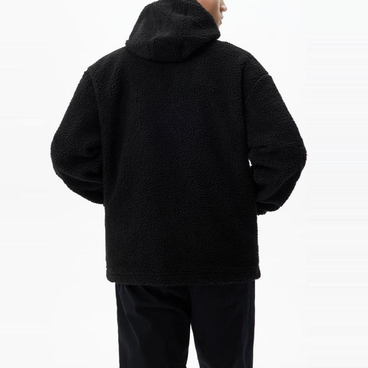 Dickies Logóval hímzett kapucnis hosszú ujjú pulóver Uniszex pulóver Fekete DK011263CC2