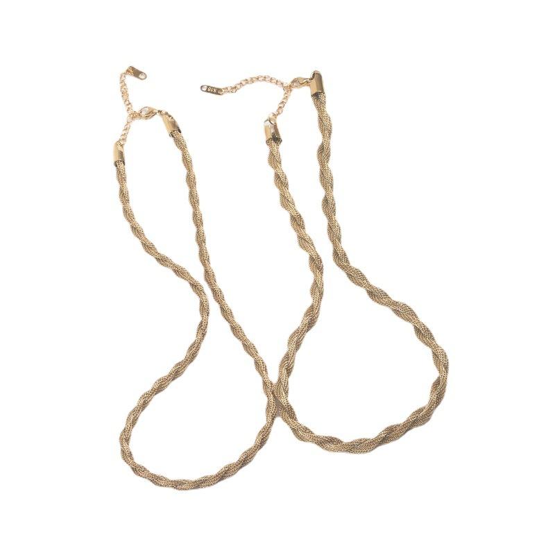 Joolim Jewelry 18K Gold Plated Rough Hollow Rope Chain Necklace Stainless Steel Fashion Jewelry