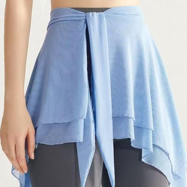 Women's Mesh Yoga Skirt Cover-Up: Anti-Exposure Fitness Skirt for Spring/Summer, One-Piece Butt Cover for Running