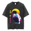 Vintage Washed Anime Death Note Manga Logo Graphic T-shirt Men Women Printed Tee Summer Casual Fashion Clothing Tops High Quality Streetwear