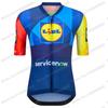 Tým Lidl Cyklistický dres Set Mistr světa Cyklistické oblečení Pánské Krátký rukáv Sestava Silniční kolo Dres Oblek Cyklistické kraťasy s laclem