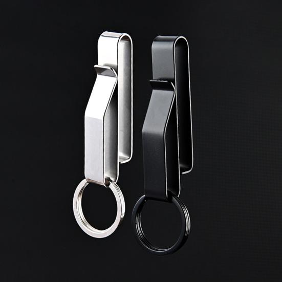 Belt Key Clip Keychain Clip Rustproof Corrosion Resistant Lightweight Reusable Tactical Belt Key Holder with Key Rings