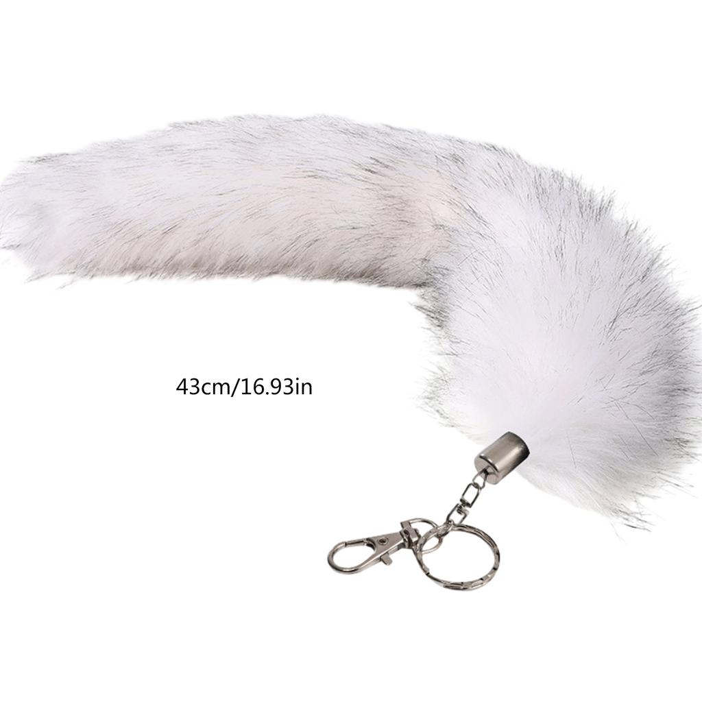 Foxes Furs Tail Tassels Keychain Purse Bag Pendant Car Keyring for Girls Women