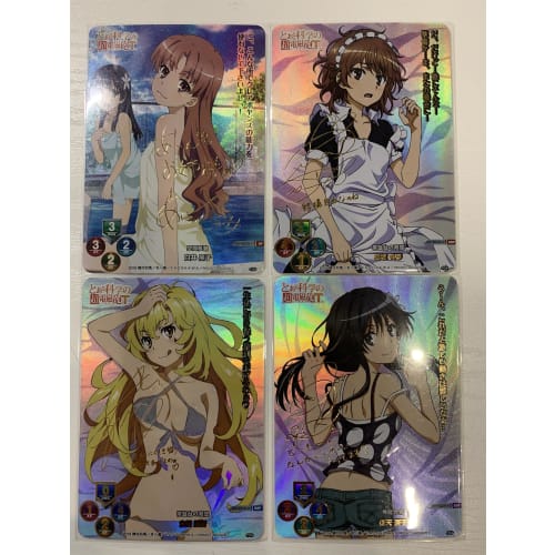 A Certain Scientific Railgun T Autograph Card Set of 4