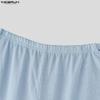 INCERUN Pantaloni Lunghi Casual da Uomo con Vita Elastica e Cut-out Pantaloni da Casa Loungewear