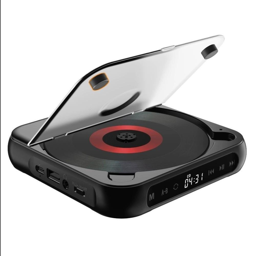 Wireless Bluetooth CD Player LCD Screen Rechargeable CD Player  for Travel, Home, Car
