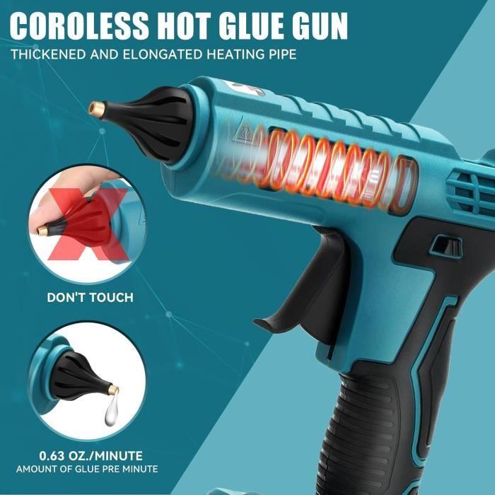 Pistolet à colle sans fil - Ecarke - Ma Kita - 18 V - Compatible avec batteries Li-Ion - Inclus 20 bâtons