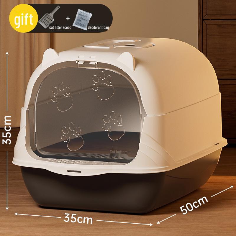 Fully Enclosed XL Odor-Proof Easy-Clean Cat Litter Box