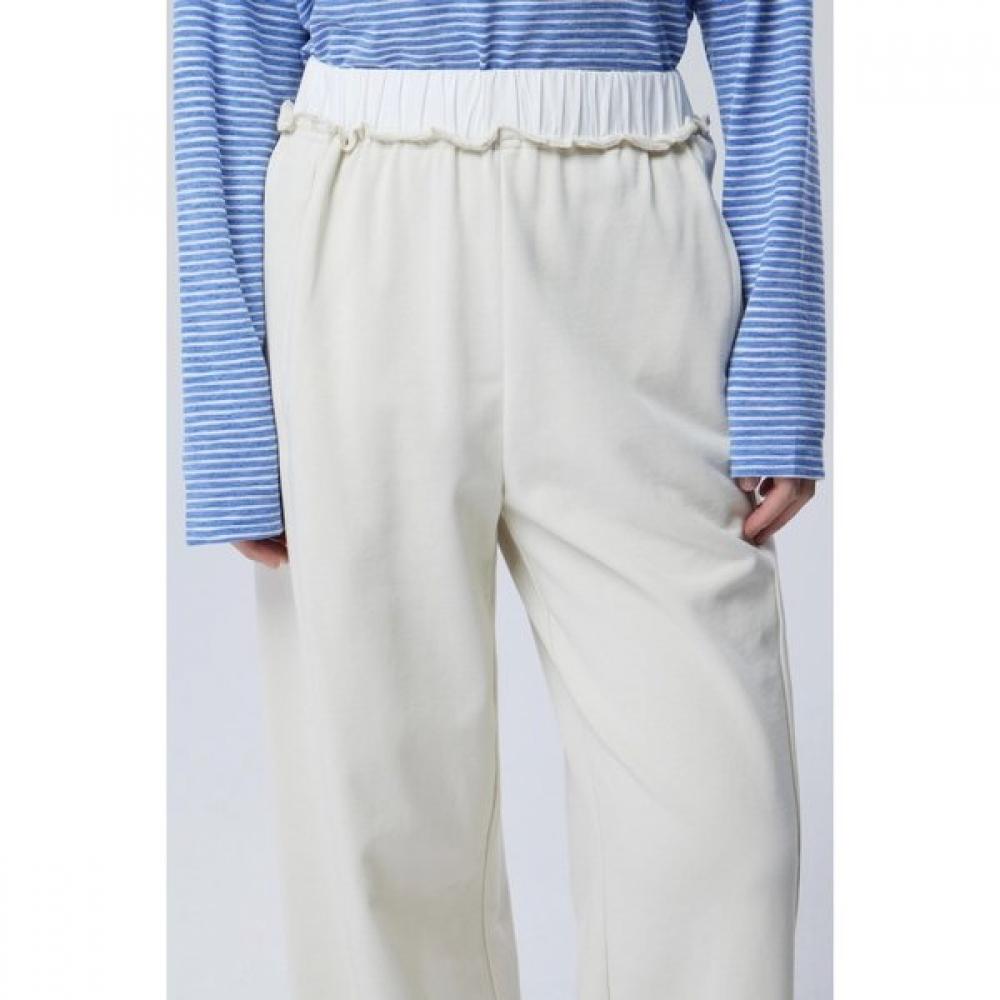 Benetton Frill Banding Diagonal Line Pants Bapt95611