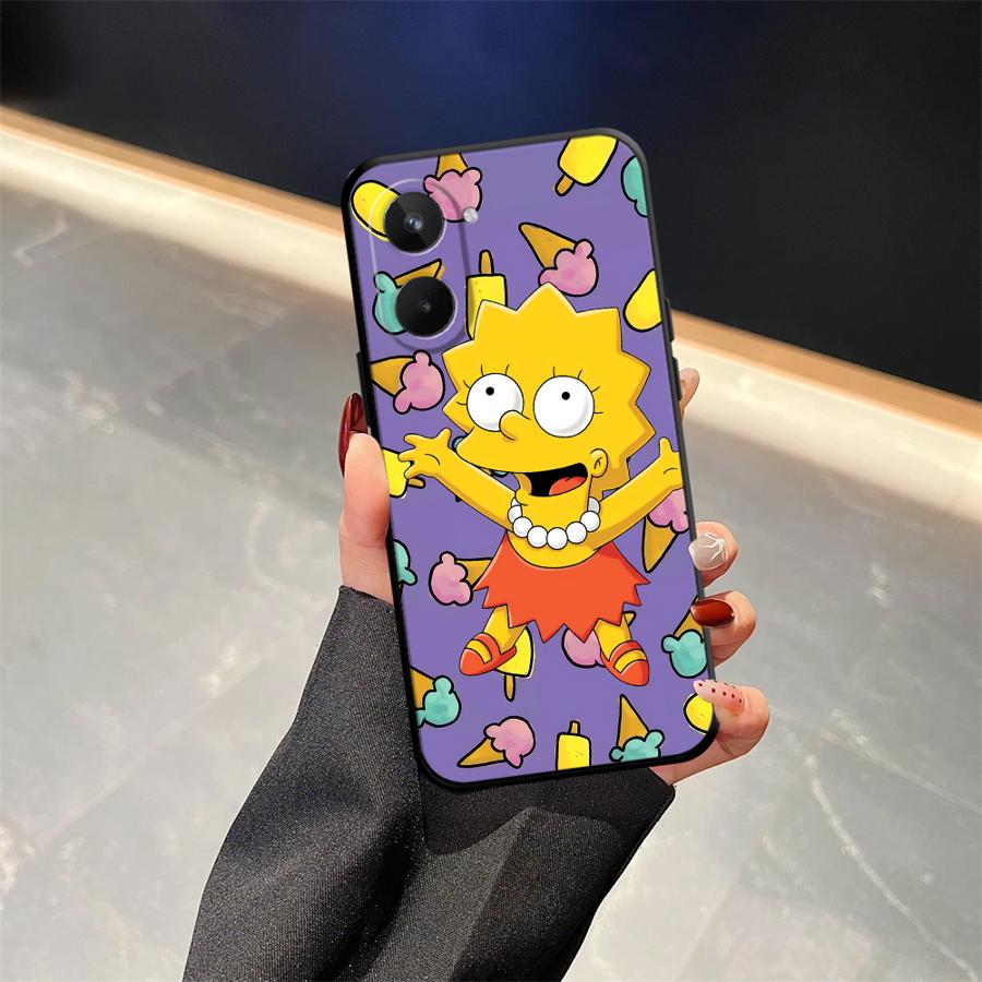 Case for Realme C21 C15 C12 C25 11 Pro Nazro 50 50i 12 14 GT Master Neo2 P3 Ultra C33 C35 C53 C55 Phone Cover S-simpsons Donut