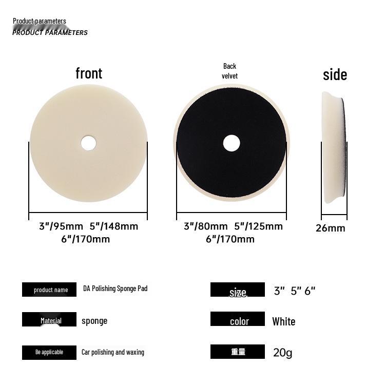 Sponge Polishing Pad: UFO Saucer for Car Scratch Repair and Mirror Finish Waxing