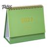 Monthly Organizer for Desk 2027 Calendar, Standing Flip Desktop Minimalist Gold Foil Cover Home Office Accessory Planner, Thick Paper Note Taking,