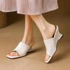 Fashion 2025 Summer Modern Outdoor Slipper Women Shoes Peep Toe Chunky Heel Women Mules High Heel Shoes for Women Handmade Shoes