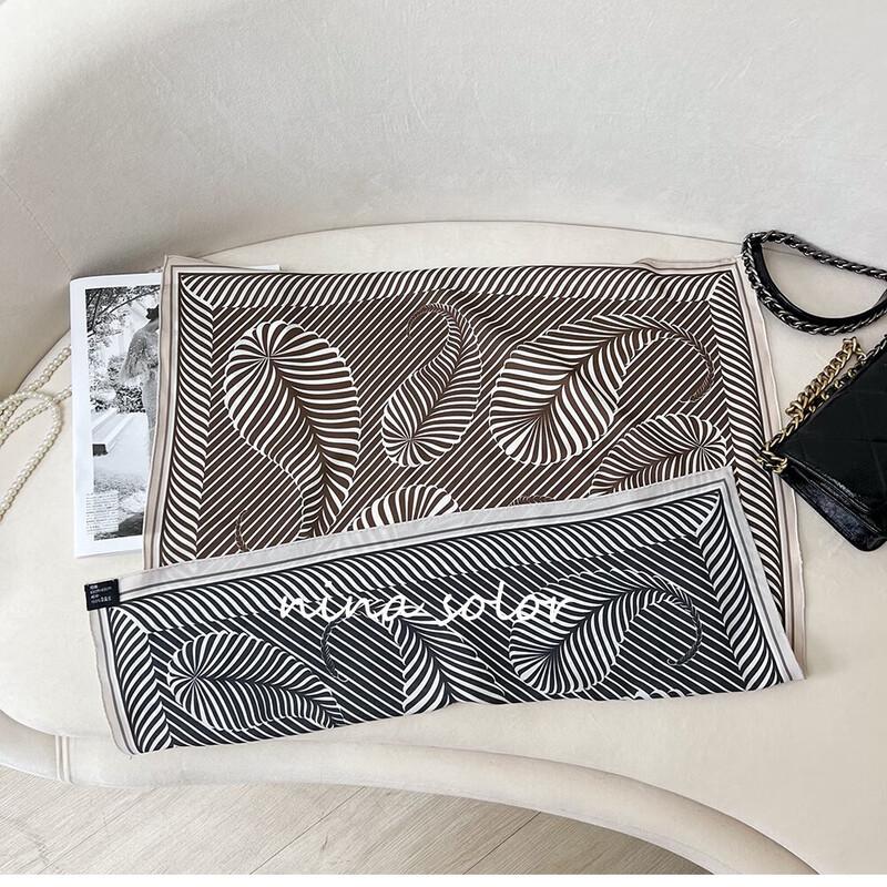 NINA SOLOR Double-Sided Silk Scarf