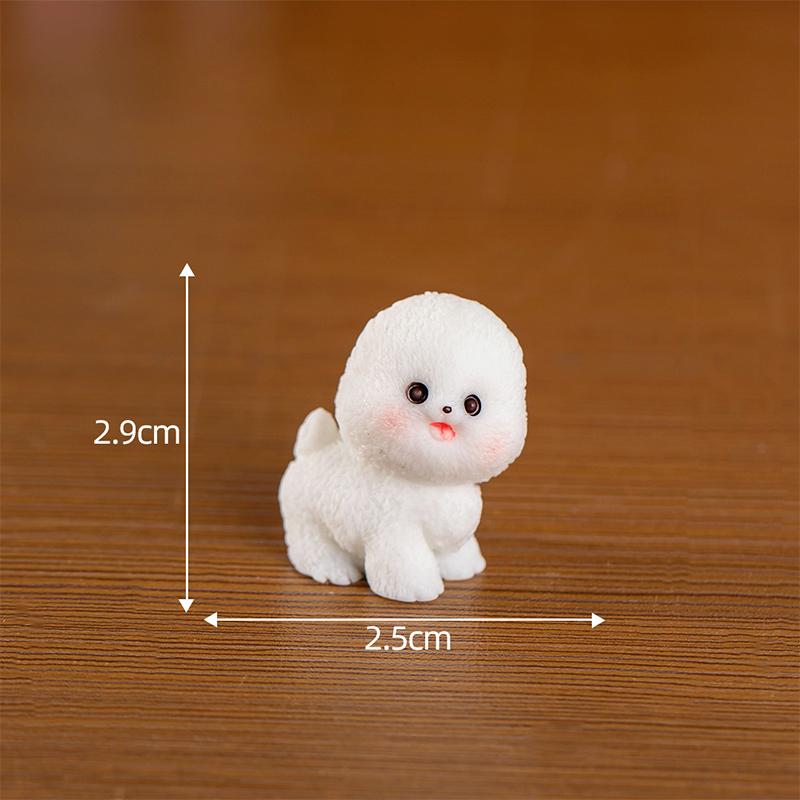 Cute Resin Mini Dog Puppy Animal Miniature Figure Home Ornament For Fairy Garden Micro Landscape Kawaii Potted Decorations