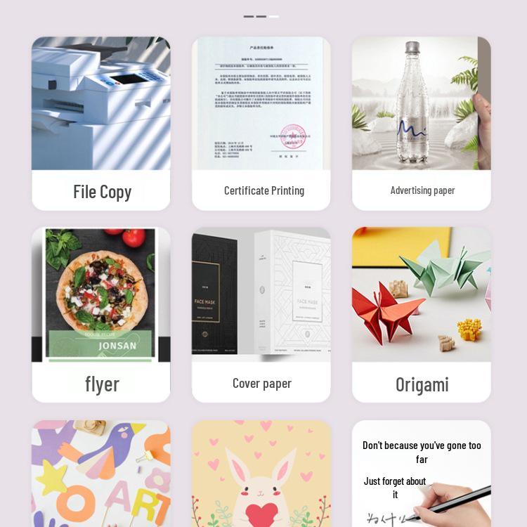 A4 Assorted Color Thickened Origami Paper 80g/120g/150g - Pink, Red, Blue