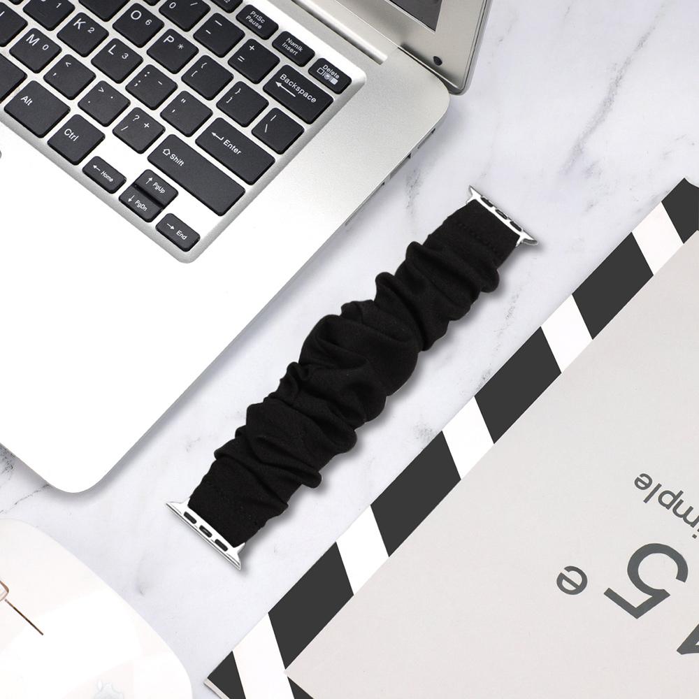 Scrunchie Strap for Apple Watch Ultra Band 49mm 46mm 41mm 44mm 45mm 42mm 40mm Printed Elastic for iWatch 11 10 9 8 7 6 5 4 SE