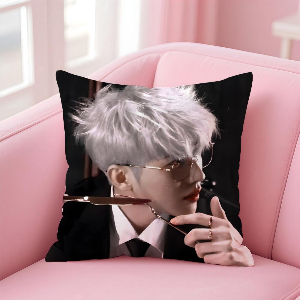 singer trendy CCai Xukun Cushion Cover Pillow Case Soft Skin Friendly Fabric  Concealed Zipper