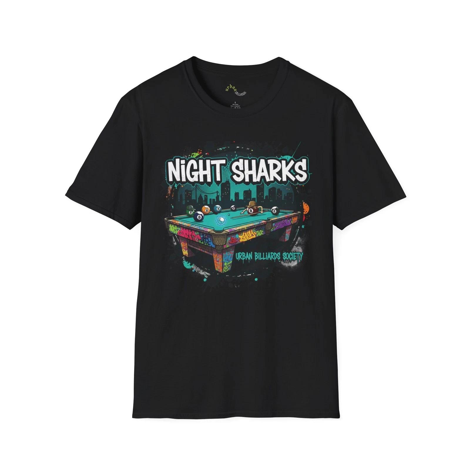 Night Sharks Unisex Softstyle T-Shirt S
