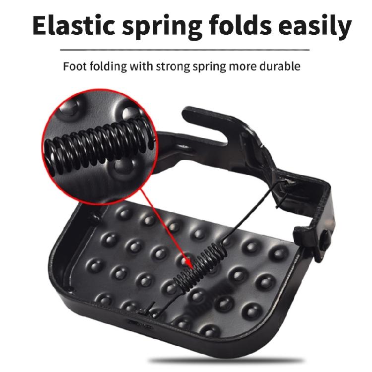 2Pcs Bike Rear Pedals Steel Folding Bike Pegs Non-slip Bicycles Footrests Pedals