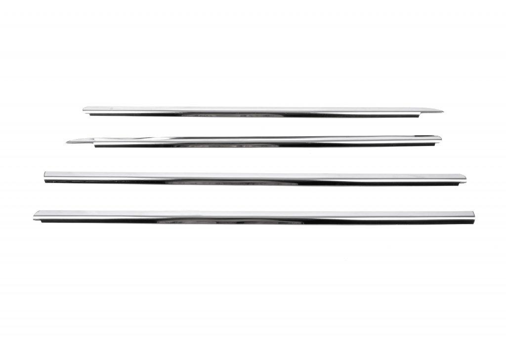 Borduri de sticlă (4 buc, otel inoxidabil) OmsaLine - oțel inoxidabil italian pentru Renault Sandero 2013-2022