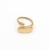 European & American INS Style Irregular Glossy 18k Gold Titanium Steel Ring - Non-fading Niche Design