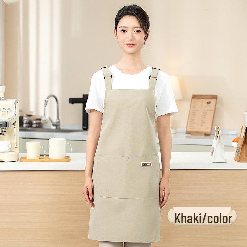 Custom Logo Waterproof Kitchen Apron - Embroidered, Oil-Proof, Long Waist Design for Catering
