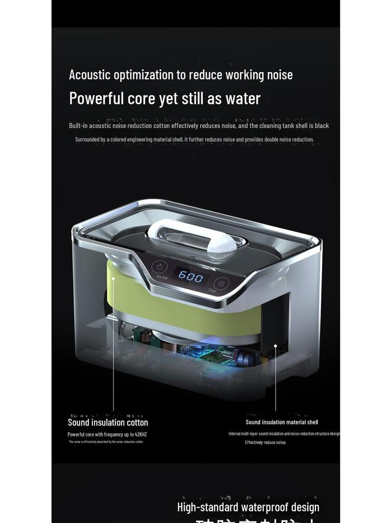 German TINME Ultrasonic Cleaner for Glasses, Jewelry, Watches, and Contact Lenses