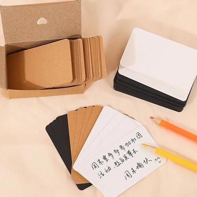 100Pcs/Box Paper Card Blank Business Card Message Thank You Card Writing Card Label Bookmark Learning Card