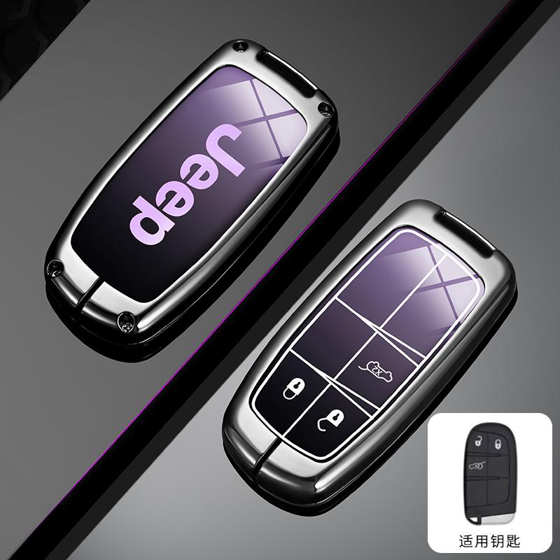 2/3/4/5 Buttons Metal Car Key Case Cover For Jeep Renegade Wrangler Patriot Grand Cherokee WK2 KL Compass Liberty Accessories AMO1
