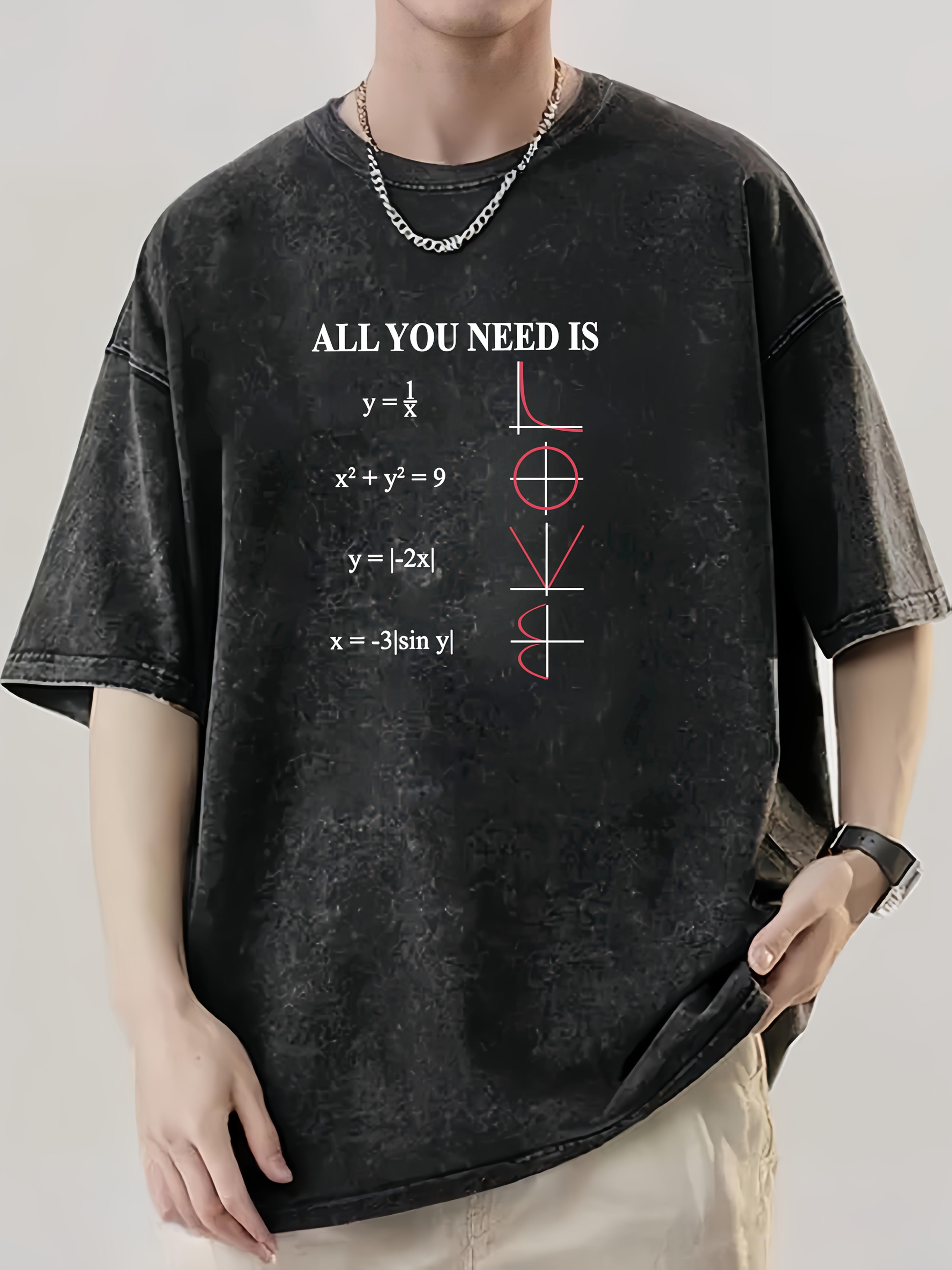 

Washed Hiphop ALL YOU NEED IS LOVE Letter Print Cotton Men Tshirt Summer Daily Outdoor Sports Loose Street Short Sleeve S