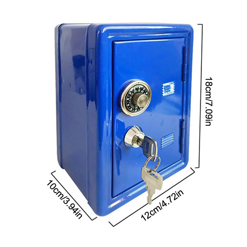 Frcctre Kids Safe Bank, Money Box With Coin Tray, Mini Locker Small Safe Storage Box Piggy Bank With Combination Lock And Key