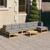 Day and Night - Day and Night Garden Furniture 8 Pieces and Cushions Solid Pine Wood