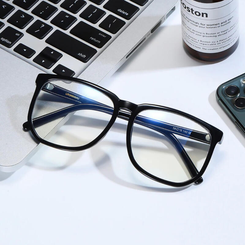 Neo Retro 77076 Reply! Oversized Horn-Rimmed Glasses C2 MATT BLACK