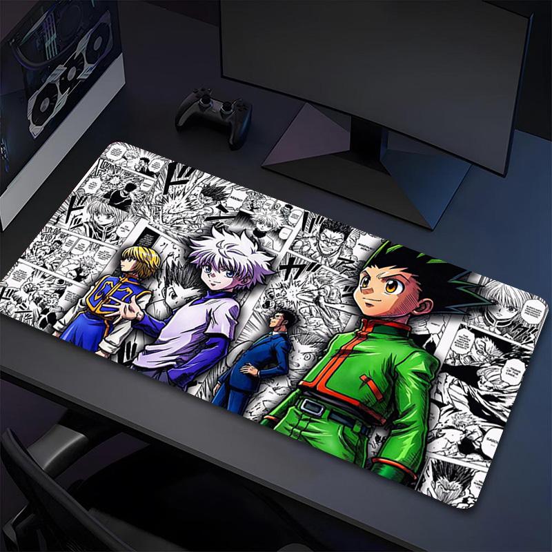 Tapis de Souris Gaming Hunter X Hunter XL Base en Caoutchouc Antidérapante Bord Cousu Imperméable Tapis de Bureau Pour PC Ordinateur Portable Joueur Bureau Accessoires Informatiques C92952