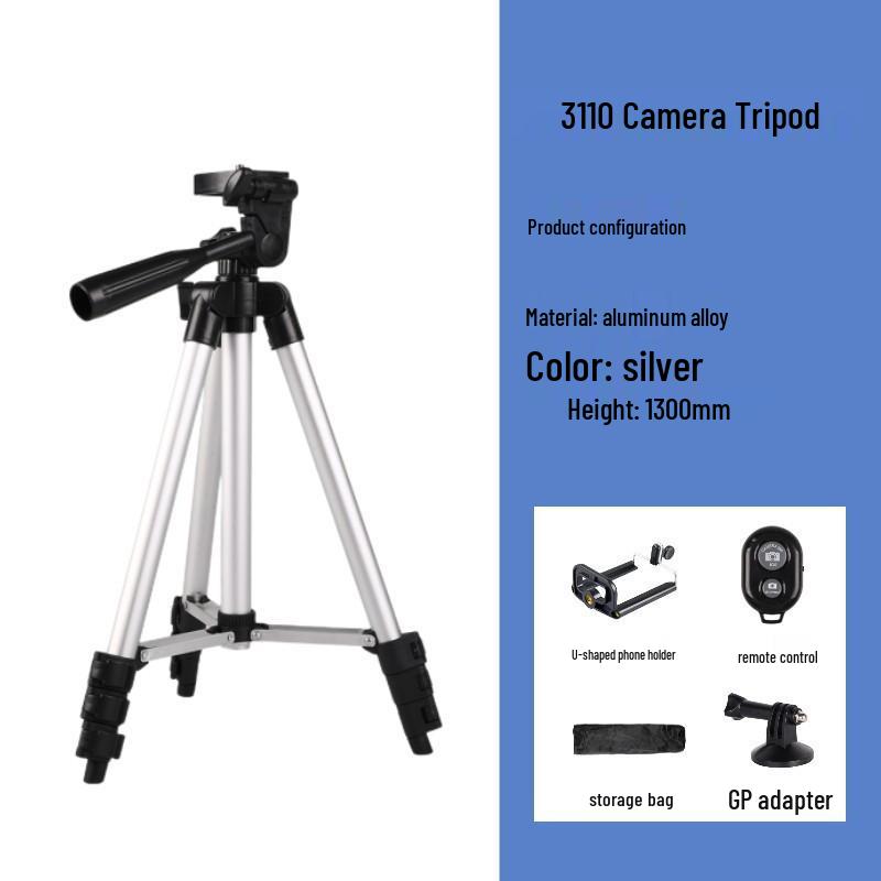 Aluminum Mobile Phone Holder & Projector Stand with Remote Control Tripod for Outdoor Shooting & Live Streaming