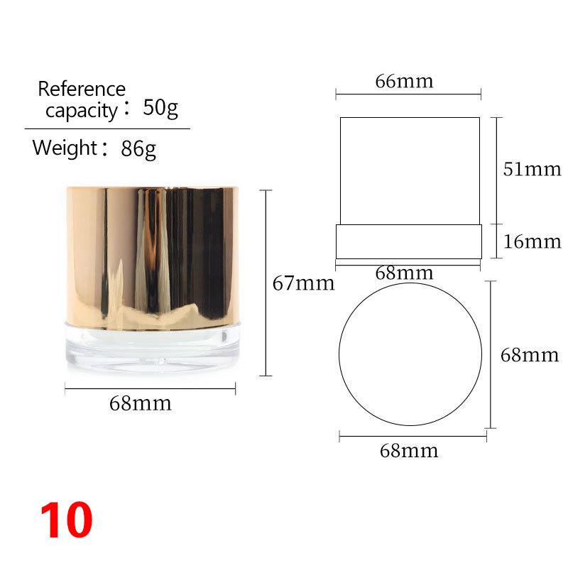 1Pcs Plastic Cream Jar With White Liner Cream /Lotion Bottle Cosmetic Container Refillable Bottles With Spoon