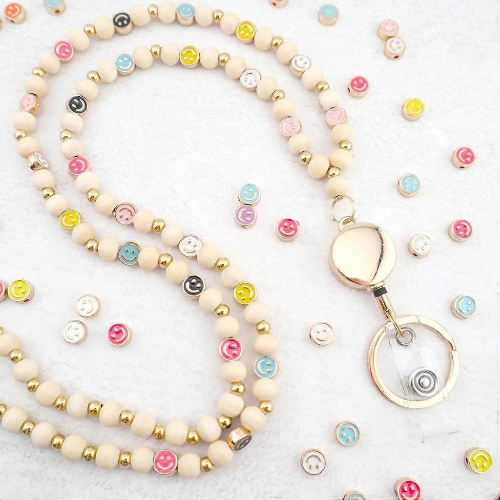 Stilvolles Lächeln Lehrer-Lanyard für Frauen mit ausziehbarem Ausweishalter und