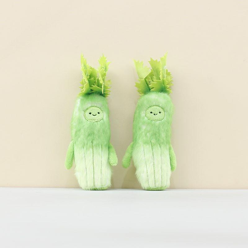 Plush Pendant Celery Toy With Short Pile Stuffed Animal Keychain Gift For Kids