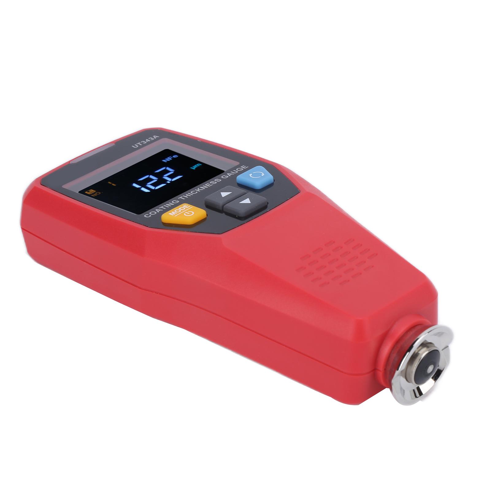 

UT343A Толщиномер покрытия Ручной Измеритель толщины автомобильной краски с цветным экраном EBTN